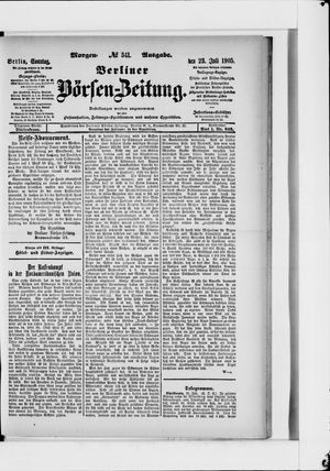 Berliner Börsen-Zeitung vom 23.07.1905