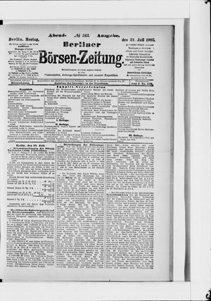 Berliner Börsen-Zeitung vom 24.07.1905