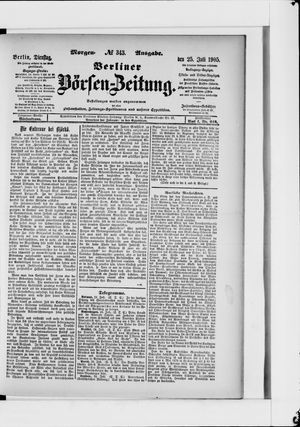 Berliner Börsen-Zeitung vom 25.07.1905