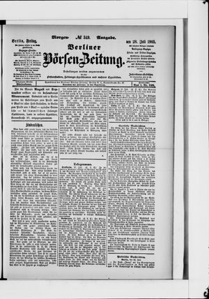 Berliner Börsen-Zeitung vom 28.07.1905