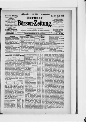 Berliner Börsen-Zeitung vom 28.07.1905