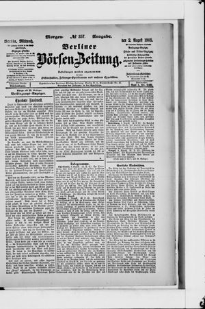 Berliner Börsen-Zeitung vom 02.08.1905