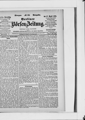 Berliner Börsen-Zeitung vom 17.08.1905