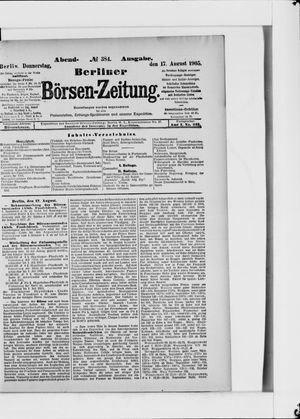 Berliner Börsen-Zeitung vom 17.08.1905