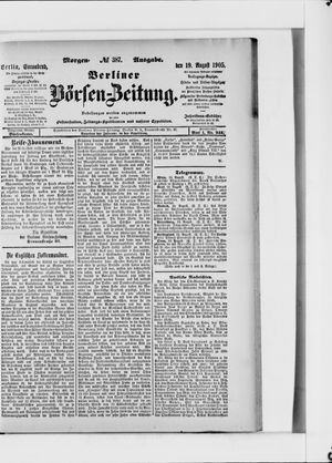 Berliner Börsen-Zeitung vom 19.08.1905