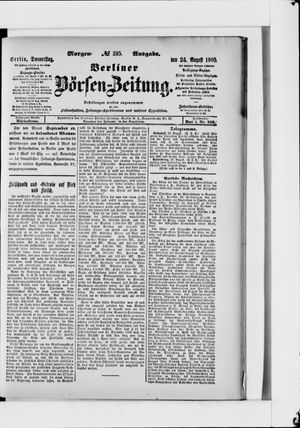 Berliner Börsen-Zeitung vom 24.08.1905