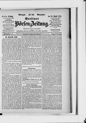 Berliner Börsen-Zeitung vom 29.08.1905