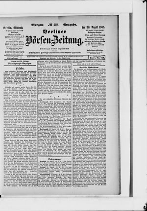 Berliner Börsen-Zeitung vom 30.08.1905