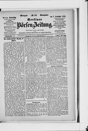 Berliner Börsen-Zeitung vom 07.09.1905