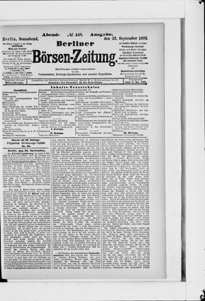 Berliner Börsen-Zeitung vom 23.09.1905