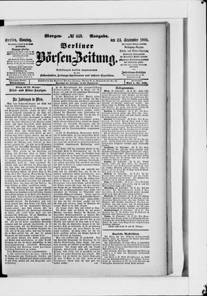 Berliner Börsen-Zeitung vom 24.09.1905