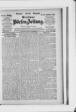 Berliner Börsen-Zeitung vom 27.09.1905