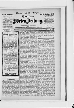 Berliner Börsen-Zeitung on Sep 28, 1905