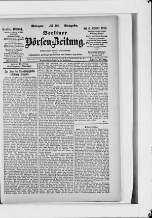 Berliner Börsen-Zeitung on Oct 4, 1905