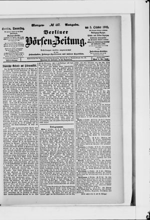Berliner Börsen-Zeitung vom 05.10.1905