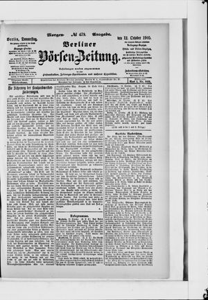 Berliner Börsen-Zeitung vom 12.10.1905
