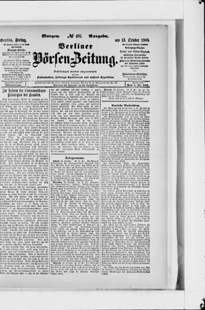 Berliner Börsen-Zeitung vom 13.10.1905