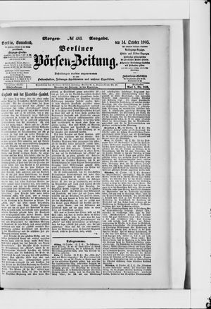 Berliner Börsen-Zeitung on Oct 14, 1905