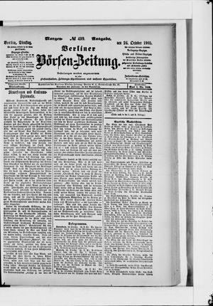 Berliner Börsen-Zeitung vom 24.10.1905