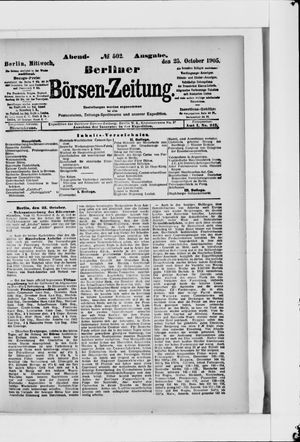 Berliner Börsen-Zeitung vom 25.10.1905
