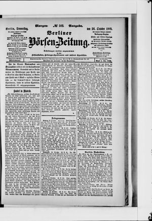 Berliner Börsen-Zeitung vom 26.10.1905