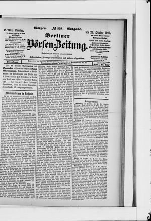 Berliner Börsen-Zeitung vom 29.10.1905