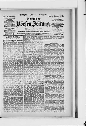 Berliner Börsen-Zeitung on Nov 8, 1905