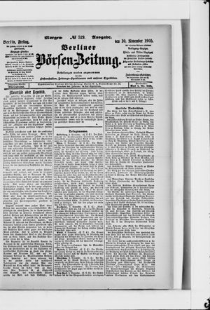 Berliner Börsen-Zeitung vom 10.11.1905
