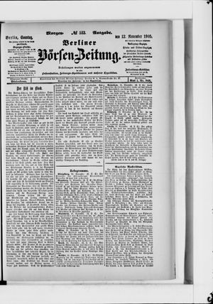 Berliner Börsen-Zeitung vom 12.11.1905