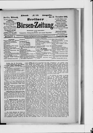 Berliner Börsen-Zeitung vom 15.11.1905