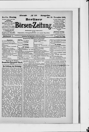 Berliner Börsen-Zeitung vom 28.11.1905