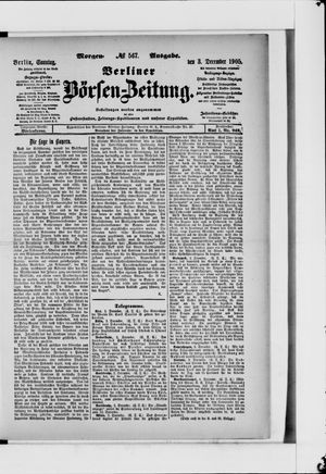 Berliner Börsen-Zeitung vom 03.12.1905