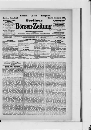 Berliner Börsen-Zeitung vom 09.12.1905