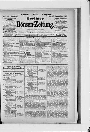 Berliner Börsen-Zeitung on Dec 12, 1905