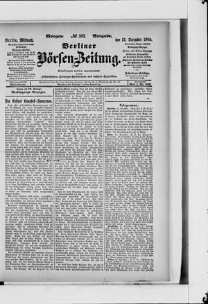Berliner Börsen-Zeitung vom 13.12.1905