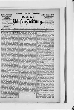 Berliner Börsen-Zeitung vom 16.12.1905