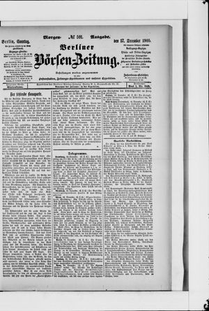 Berliner Börsen-Zeitung vom 17.12.1905