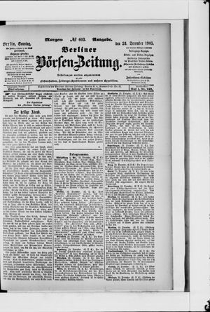 Berliner Börsen-Zeitung vom 24.12.1905
