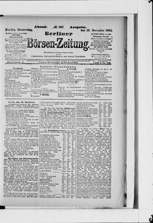 Berliner Börsen-Zeitung on Dec 28, 1905