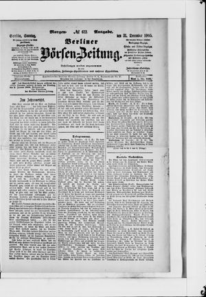 Berliner Börsen-Zeitung vom 31.12.1905