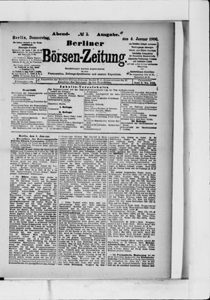 Berliner Börsen-Zeitung vom 04.01.1906