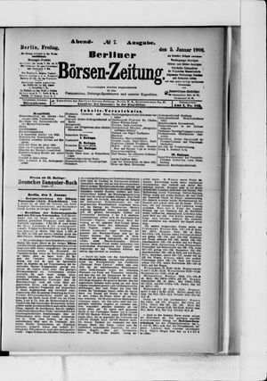 Berliner Börsen-Zeitung on Jan 5, 1906
