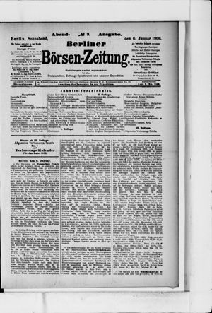 Berliner Börsen-Zeitung vom 06.01.1906