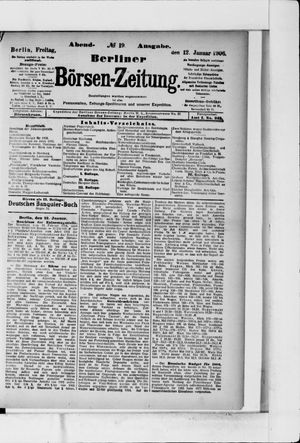 Berliner Börsen-Zeitung vom 12.01.1906