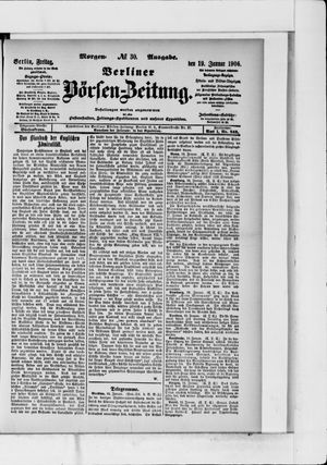 Berliner Börsen-Zeitung vom 19.01.1906