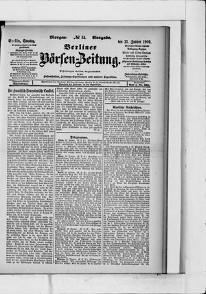 Berliner Börsen-Zeitung vom 21.01.1906