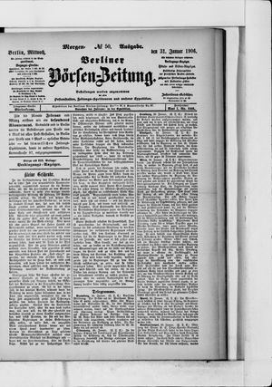 Berliner Börsen-Zeitung vom 31.01.1906