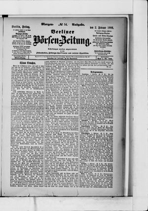 Berliner Börsen-Zeitung vom 02.02.1906