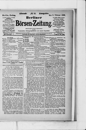 Berliner Börsen-Zeitung on Feb 2, 1906