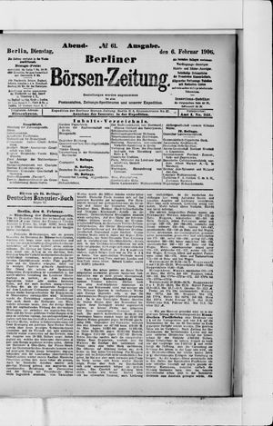 Berliner Börsen-Zeitung vom 06.02.1906